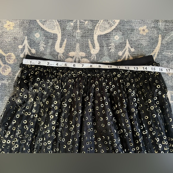ModCloth Speckled In Gold Black mesh Midi Skirt - Picture 5 of 5